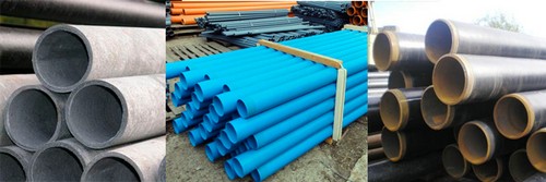  Асбестовые, пластиковые и стальные трубы