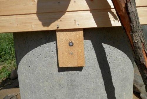 Крепление вертикальных стоек