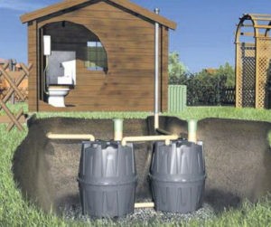 Очистные сооружения под туалетом