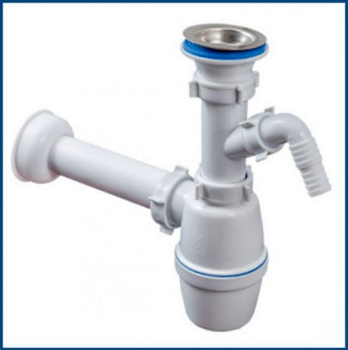 Сифон в форме бутылки