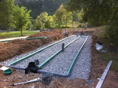 Процесс установки септика