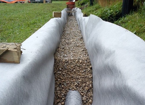 Труба, засыпанная щебнем