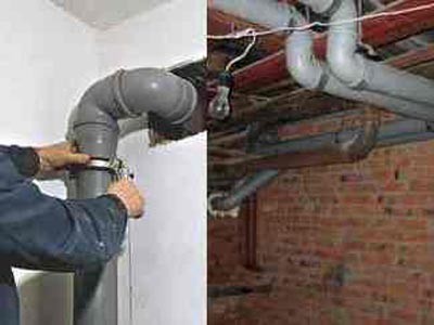 Устновка труб канализации