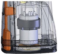 У этой модели поплавок расположен внутри